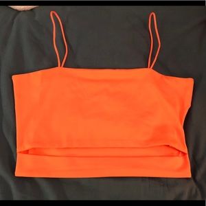 Orange crop top